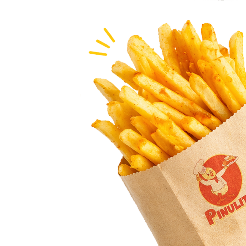 Papas fritas y Pollo Pinulito en Tikal Market Omaha